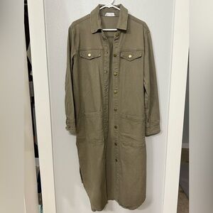 Carly Jean Los Angeles Drew Duster Medium Olive